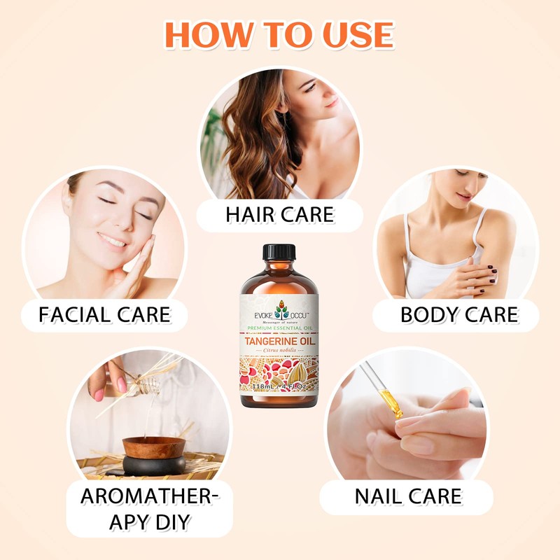 EVOKE OCCU Tangerine Essential Oil for Diffuser Fragrance DIY Candle