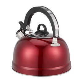 OSALADI Tea Kettle Stovetop Whistling Tea Kettle Stainless Steel Teapot Teakettle for Stovetop Induction Stove Top Fast Boiling Heat Water Tea Pot 3L Red Loud Whistling Teapot
