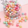 Fiozroor 200 Pcs 8mm Iridescent Colorful Pearl Craft Beads