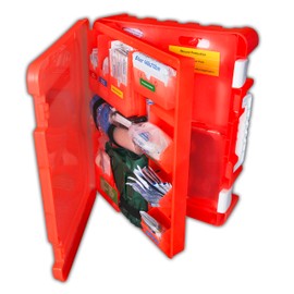 Rapid Care First Aid Kit, 100 Person Trauma Kit, 217 Pieces, ANSI 2021 Compliant, Exceeds OSHA Standards, AB2660 Trauma Ready, for Workplace, Home, Jobsite, Outdoor Emergency Use