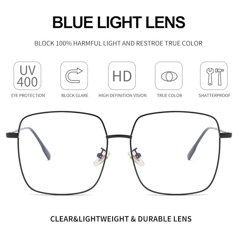 Dollger Blue Light Filter Glasses for Women Men Blue Light