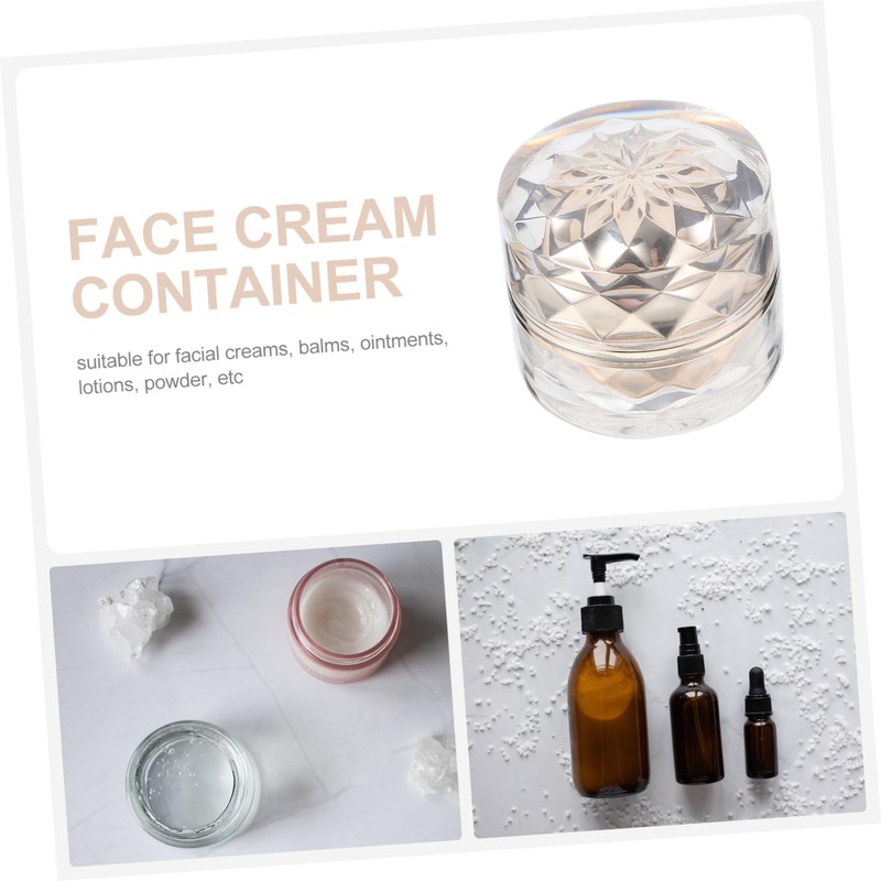 FOMIYES 4pcs Refillable Face Cream Containers Double Cosmetic Jars for