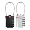 ZHEGE TSA Lock, Cable Lock, Four Digit Padlock, Dial Type,