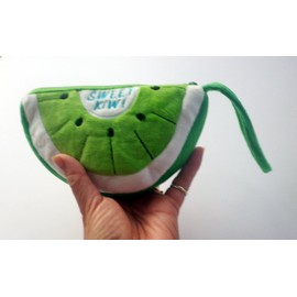 Kiwi Fruit Wallet Mini Bag Wristlet, Vegan Coin Purse, Cosmetic Organizer, Make-Up case