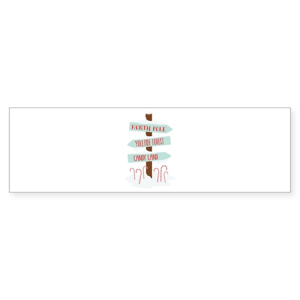 CafePress Christmas Sign Post Bumper Sticker Sticker (Bumper 50 pk)