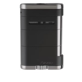 Xikar 535BK Allume Triple 3 Jet Torch Tabletop Lighter Tuxedo Black New In Box