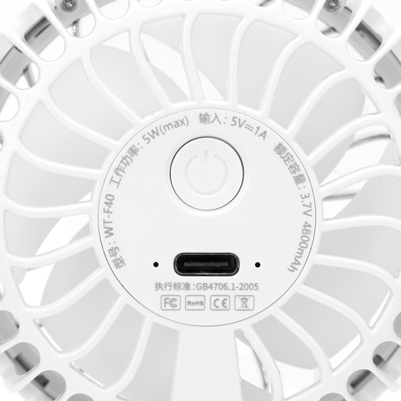 3 Gears Handheld Fan Mini Portable Table Cooler with Detachable