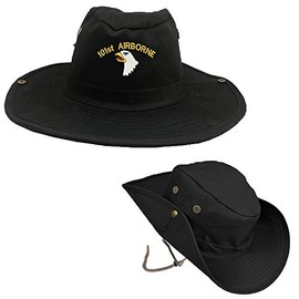 Koopa 101-101ST-AIRBORNE-MILITARY-OUTDOOR-HIKING-HUNTING-HAT-SOLDIER-BOONIE-BUSH Black