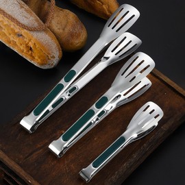 Taoluwin 3Pcs Kitchen Tongs Set, 3 Sizes Stainless Steel BBQ Tongs, Salad Tongs with Non-Slip Handles, Utility Tony for Grilling, Cooking, Serving