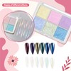 6 Colours Chrome Glitter Powder for Nails with 3 Brushes