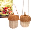 Kuuleyn Mushroom Basket, Kids Rattan Storage Basket Hand Woven Decorative