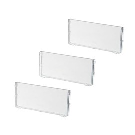 iDesign Recycled Plastic Dividers, 3 Pack, The Rosanna Pansino Collection – 5.8”, Clear Dividers