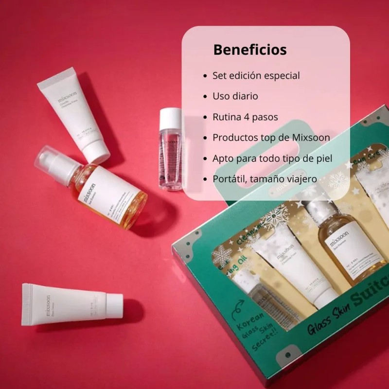 Mixsoon Set De Rutina 4 Pasos De Skincare Cosmética Coreana