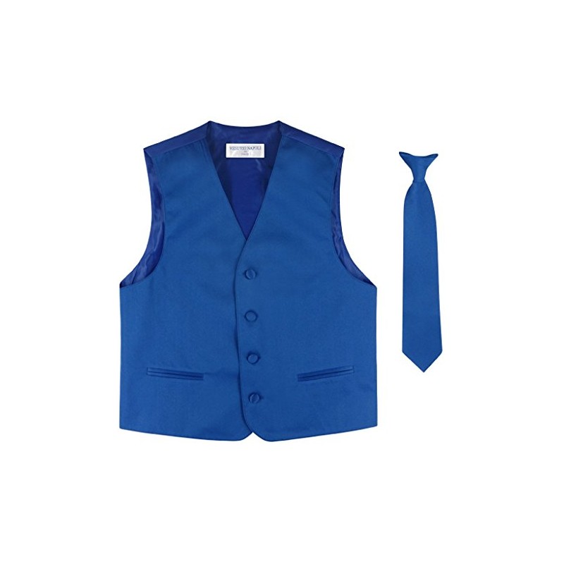 Conjunto de chaleco y corbata de cuello de color rosa