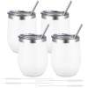 12 oz Double Wall Insulated Stainless Steel Wine Tumblers Blanks