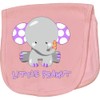 inktastic Little Peanut- Cute Baby Elephant Baby Burp Cloth Pink