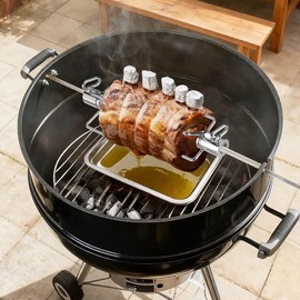 Skyflame Universal 304 Stainless Steel Rotisserie Meat Forks - Fits 1/2-Inch and 3/8-Inch Hexagon & 3/8-Inch and 5/16-Inch Square & 1/2-Inch Round Spit Rods