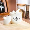Ceramic Sugar Bowl with Lid and Spoon,Porcelain Sugar Jar Sugar