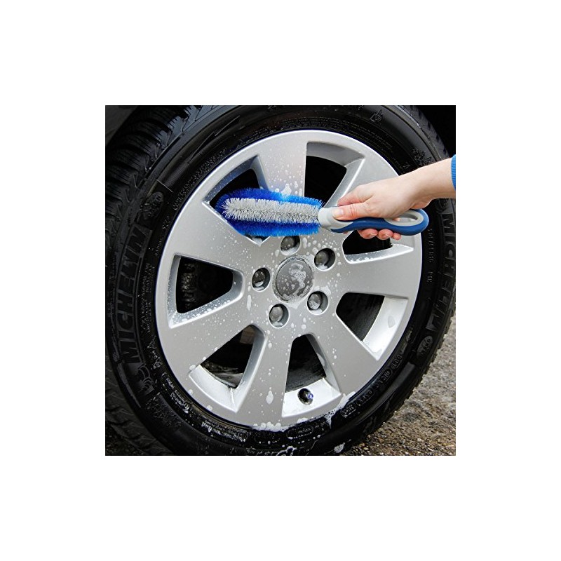 Michelin 92557 Wheel Wheel Brush with Ergonomically Shaped, Non-Slip Handle