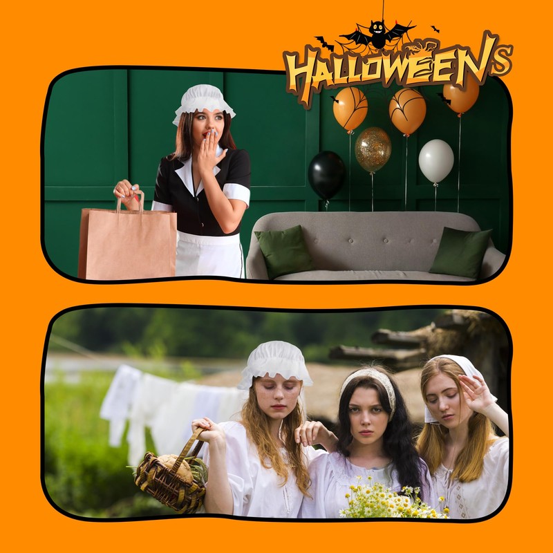 Scotamalone Capss for Women Hatss Halloweens Costume Bonnets Colonialss Accessory