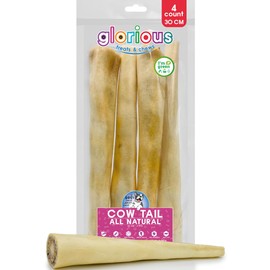 Glorious Treats and Chews Natural Beef & Cow Tail Dog Chews, Premium, Healthy Treats & Bones for Dental Health, No Additives