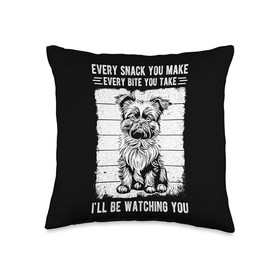 EVERY SNIC YOU MAKE BITE YOU TAKE I'LL BE WATCHING Yorkie Throw Pillow