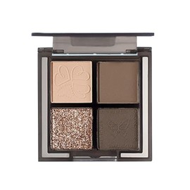 Four colors eye shadow emits a delicate and natural luster. Achieve smoky eye makeup with low color saturation for an easy natural makeup. Color eye shadow eye makeup (04 gray)