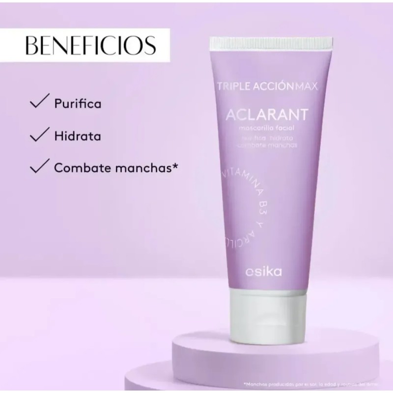 Mascarilla Facial Aclarante Triple Acción Max Vitamina B3