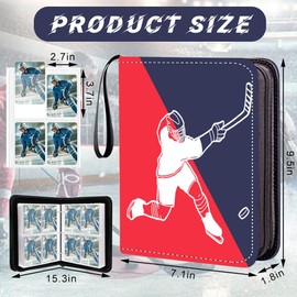 STILLKEEPER Hockey Card Binder,4-Pocket Trading Card Binder,400 Pockets Double Sided Pockets Trading Card Binder, for Hockey Cards and Display Storage Collection