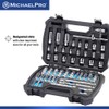 MichaelPro 50-Piece 3/8" Drive 90 Tooth Deep Socket Set, Premium