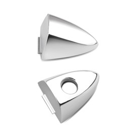 JUQAFY Front Door Handle End Bezel fit for Honda Accord 2013-2017 Hybrid 2014-2017 Plug-in 2014 Clarity 2016 2017 2018 2019 Ridgeline 2017-2019 Silver