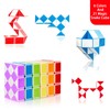 21 Pack 24 Blocks Magic Snake Cube Fidget Toy,Mini Twist