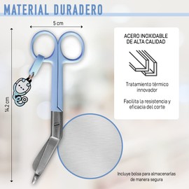 JJ LMS Bandage Scissors – Bandage Scissors Nurse – Blue Stainless Steel