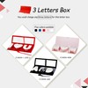 Geoto 17.7"x6"x2" White/Black/Pink/Navy Blue/Red Gift Packaging Fillable HBD Letter Shaped