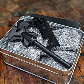 PBL Emergency Fire Starting Magnesium Kit 6 Bags Ferro Rod Survival Outdoor Gear Camping Hiking Bushcraft Waterproof Weatherproof + 1 Free Tin Container