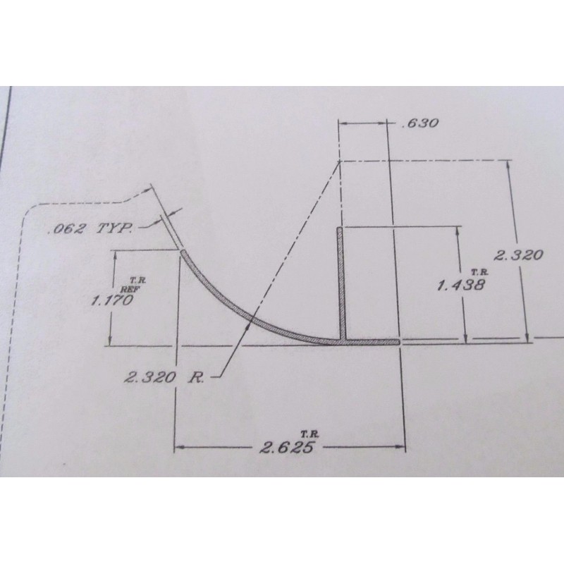 Yellow Dog 46" White Aluminum Lower Sidewall Radius Bottom Trim