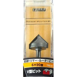 Bigman TRE-8 Carbide V-Groove Bit, 6 Axis 90 Degree