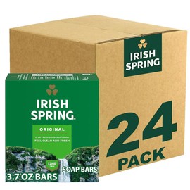 Irish Spring 아이리시 스프링 바 - 오리지널 신선한 손과 순한 비누 3.7온스 깨끗하게, 동안 12시간 씻는 3캔(8팩) 가능한 피부용, 상자, 몸을 비누, 바, 냄새와 남성용 재활용 클린, [Moisture Blast] Irish Spring Bar - Original Fresh Hand and Gentle Soap 3.7 oz Cleanly, 12 Hour Washable 3 Cans (8 Pack) for Possible Skin Us