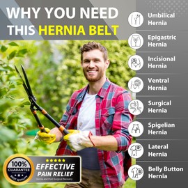 BLITZU Umbilical Hernia Belt for Men & Women, Abdominal Binder Adjustable Truss Support with 2 Compression Pads for Naval, Ventral, Incisional, Epigastric, Belly Button Hernias, Pre Post Surgery L-XL