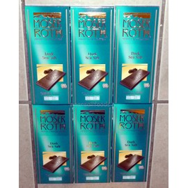 Moser Roth Dark Chocolate/Sea Salt Chocolate Bars, (6) Pack, Germany