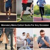 Monxiery Mens 100% Cotton Cushioned Ankel Socks, Athletic Performance Running