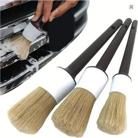 Car Detailing Brush Set – 3-Piece Interior & Exterior Cleaning Brushes with Soft Bristles for Dashboard, Vents & Crevices