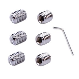 Lyzanxian Delta Faucet Set Screws (6 Pack, Stainless Steel, 1/4-20, Hex, Socket Head, Faucet Repairs, DIY Home Repairs)