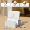 Elegant White Carrara Marble Square Business Card Holder for Desk