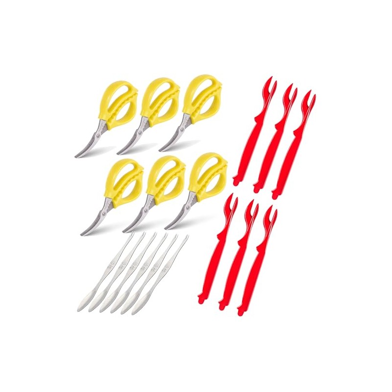 6-piece crab crackers, crab leg scissors -king crab legs scissors-Seafood