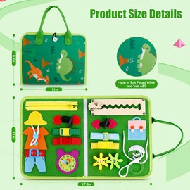 PESUMA Montessori - Junta sensorial de 1, 2, 3, 4, 5 años de edad, desarrolla habilidades motoras finas, habilidades básicas de vida, juguetes para niños pequeños para avión y coche, regalo educativo para bebés y niños