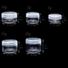 ZEJIA 10pcs Small Travel Containers, Clear Sample Containers with Screw