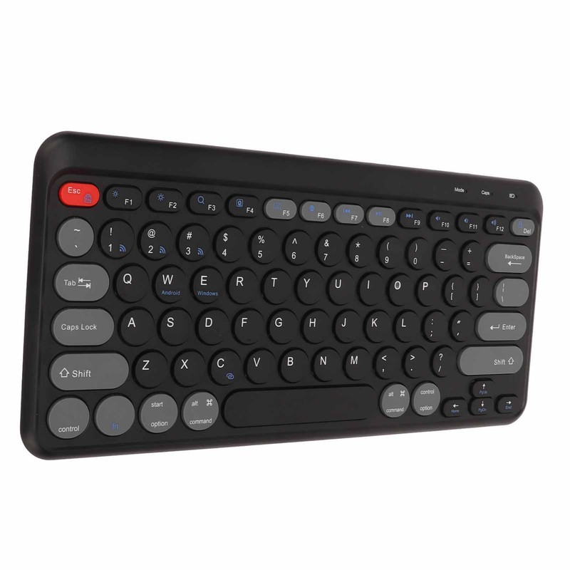 Compact Round Keycaps Mini Keyboard Wireless Bluetooth 2.4G Dual Mode
