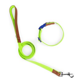 UNA MASCOTA Collar para Perros de Moda y Confort - Ligero, Fácil de Usar y Cómodo (Verde Claro, L)