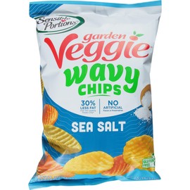 Sensible Portions Garden Veggie Sea Salt Wavy Chips, 12 oz (Pack of 8)